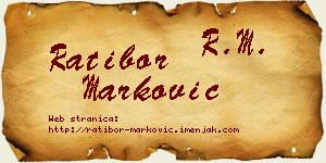Ratibor Marković vizit kartica